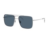 Ray - Ban Unisex RB3758 ARI 003/2V Sunglasses Metal Silver Blue Squared Polarized