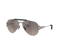 Ray - Ban RB3762M F1245J Unisex Sunglasses Metal Grey Grey Pantos Polarized