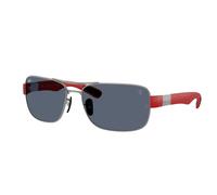 Ray - Ban RB3763M F01887 Unisex Sunglasses Metal Grey Grey Squared Normal