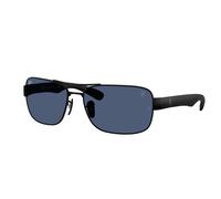 Ray - Ban RB3763M F11980 Unisex Sunglasses Metal Black Blue Squared Normal