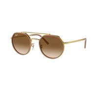 Ray - Ban Unisex Ray - Ban RB3765 001/51 Sunglasses Metal Gold Brown Geometric Normal Shaded