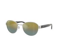 Ray - Ban RB3766CH 003/J0 Unisex Sunglasses Metal Silver Squared Polarized Shaded