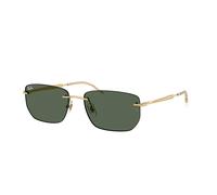 Ray - Ban RB3768 001/71 Unisex Sunglasses Metal Gold Green Geometric Normal