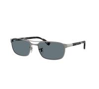 Ray - Ban RB3778 004/3R Unisex Sunglasses Metal Grey Blue Geometric Polarized