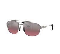 Ray - Ban RB3789M F1247A Unisex Sunglasses Metal Grey Squared Polarized