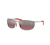 Ray - Ban RB3819M F0017A Unisex Sunglasses Metal Grey Violet Round Polarized