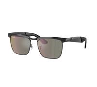 Ray - Ban RB3875 WAYFARER DELUXE 002/39 Unisex Sunglasses Metal Black Squared Normal