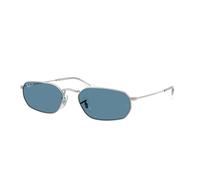 Ray - Ban RB3947 003/S2 Unisex Sunglasses Metal Silver Blue Geometric Polarized