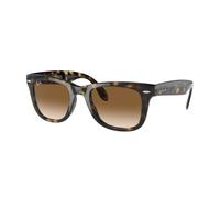 Ray - Ban RB4105 FOLDING WAYFARER 710/51 Man Sunglasses Injected Turtle Squared Normal Shaded