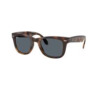 Ray - Ban RB4105 FOLDING WAYFARER 710/R5 Man Sunglasses Nylon Turtle Blue Squared Normal
