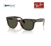 Ray - Ban Man RB4105 FOLDING WAYFARER 710/31 Sunglasses Nylon Turtle Green Squared Normal