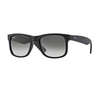 Ray - Ban RB4165 JUSTIN 601/8G Man Sunglasses Injected Black Grey Squared Normal Shaded