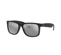Ray - Ban RB4165 JUSTIN 622/6G Man Sunglasses Injected Black Grey Squared Mirrored