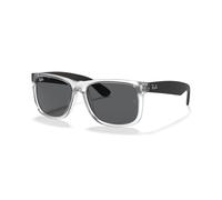 Ray - Ban RB4165 JUSTIN 651287 Man Sunglasses Injected Transparent Grey Squared Normal