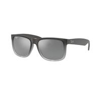 Ray - Ban Man RB4165 JUSTIN 852/88 Sunglasses Injected Grey Grey Squared Normal Shaded