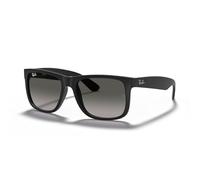 Ray-Ban Rb4165 Justin Rectangular Sunglasses, Rubber Black//Light Grey Gradient Dark Grey,One Size