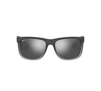 Ray-Ban RB4165 Justin Wayfarer Non-Polarized Sunglasses, Grey (852/88 Transparent Grey ), Large (Manufacturer Size: 54)
