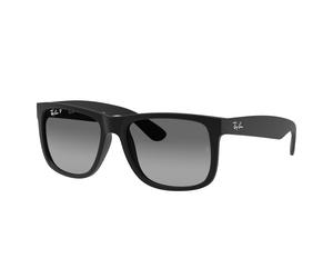Ray - Ban RB4165F JUSTIN 622/T3 Man Sunglasses Nylon Black Grey Squared Polarized Shaded