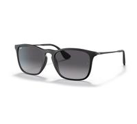 Ray - Ban Man RB4187 CHRIS 622/8G Sunglasses Injected Black Grey Squared Normal Shaded