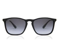 Ray - Ban Man RB4187 CHRIS 622/8G Sunglasses Injected Black Grey Squared Normal Shaded