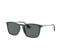 Ray - Ban RB4187 CHRIS 666381 Man Sunglasses Injected Green Grey Squared Polarized