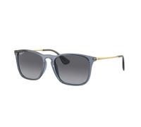 Ray-Ban Man Sunglass Chris - Frame color: Transparent Blue, Lens color: Grey Polarized
