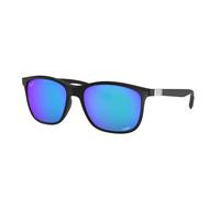 Ray - Ban RB4330CH CHROMANCE 601SA1 Unisex Sunglasses Injected Black Blue Squared Polarized Mirror