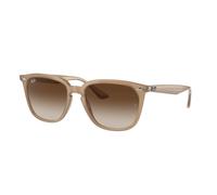 Ray - Ban RB4362 616613 Unisex Sunglasses Injected Brown Brown Squared Normal Shaded