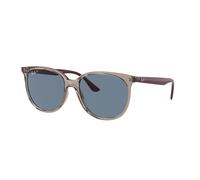 Ray - Ban RB4378 65722V Woman Sunglasses Injected Grey Blue Squared Polarized