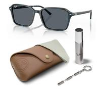Ray-Ban RB4395 KILIANE Bio-Based Pillow Shape Sunglasses With Eyewear Kit Bundle - High Bridge Fit - Ideal Formal and Casual Wear Square Sunglasses