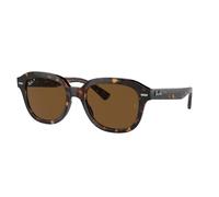 Ray - Ban Unisex RB4398 ERIK 902/57 Sunglasses Injected Turtle Brown Squared Polarized
