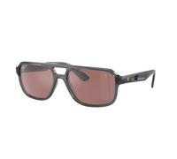 Ray - Ban RB4414M F691H2 Unisex Sunglasses Nylon Grey Violet Geometric Polarized Mirror