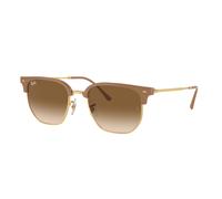 Ray - Ban RB4416 NEW CLUBMASTER 672151 Unisex Sunglasses Acetate Beige Brown Geometric Normal Shaded