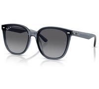 Ray - Ban Unisex RB4423D 6592T3 Sunglasses Injected Blue Grey Squared Polarized