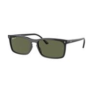 Ray - Ban RB4435 901/58 Unisex Sunglasses Acetate Black Green Squared Polarized Anti-glare