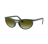 Ray - Ban RB4453 6016E8 Unisex Sunglasses Peek Green Brown Pillow Normal Shaded