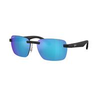 Ray - Ban RB4470CH 601SA1 Unisex Sunglasses Peek Black Green Geometric Polarized