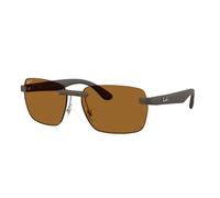 Ray - Ban RB4470CH 6124BB Unisex Sunglasses Peek Brown Bronze Geometric Polarized