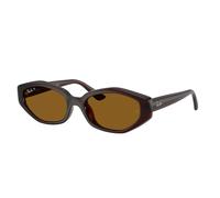 Ray-Ban Sunglasses Unisex Rb4473d - Dark Brown Frame Brown Lenses Polarized 56-18