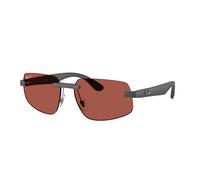 Ray - Ban RB4475CH 60171B Unisex Sunglasses Peek Grey Red Geometric Polarized