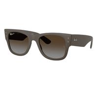 Ray - Ban RB4840S 6124T5 Unisex Sunglasses Peek Brown Brown Squared Polarized Shaded