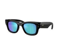 Ray - Ban RB4940 WAYFARER PUFFER 601/55 Unisex Sunglasses Nylon Black Green Squared Mirror