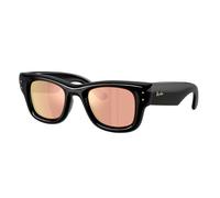 Ray - Ban RB4940 WAYFARER PUFFER 601/7J Unisex Sunglasses Nylon Black Brown Squared Mirror