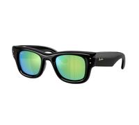 Ray - Ban RB4940 WAYFARER PUFFER 601/8N Unisex Sunglasses Nylon Black Green Squared Mirror