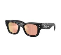 Ray - Ban RB4940B WAYFARER PUFFER 68647J Unisex Sunglasses Nylon Black Brown Squared Mirror