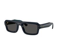 Ray-Ban Sunglasses Unisex Flacko Puffer - Transparent Dark Blue Frame Black Lenses 54-23