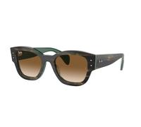 Ray - Ban RB7681S JORGE 140251 Unisex Sunglasses Acetate Green Brown Squared Normal Shaded