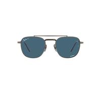 Ray-Ban Rb8258 Frank Ii Titanium Pilot Sunglasses, Gunmetal/Polarized Blue, 54 mm