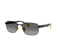 Ray - Ban RB8329M F12071 Unisex Sunglasses Metal Black Grey Geometric Normal Nuanced