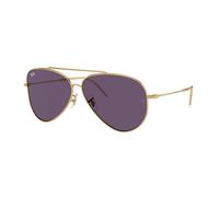 Ray - Ban RBR0101S AVIATOR REVERSE 001/1A Unisex Sunglasses Metal Gold Violet Pilot Normal